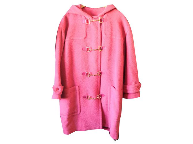 Sublime dufflecoat coat Céline Pink Golden Wool  ref.144181
