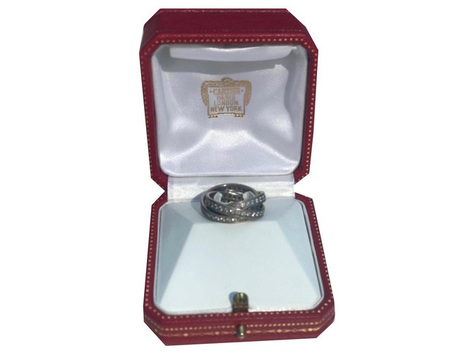 Love Cartier Trinity Ring Argento Oro bianco  ref.144239