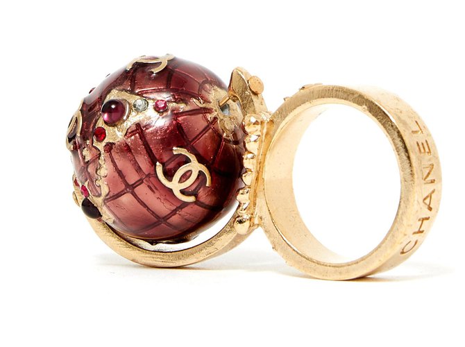 Chanel RING T54 SS WORLD COLLECTION2004 Golden Metal  ref.144275