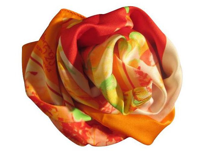 St Dupont Schal Orange aus Polyester 88x85cm