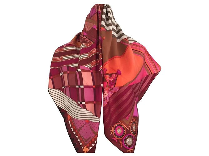 Hermès "Buoni indiani" Multicolore Seta