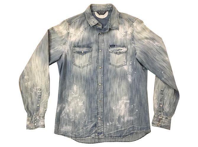 Camicia di jeans Diesel da uomo blu