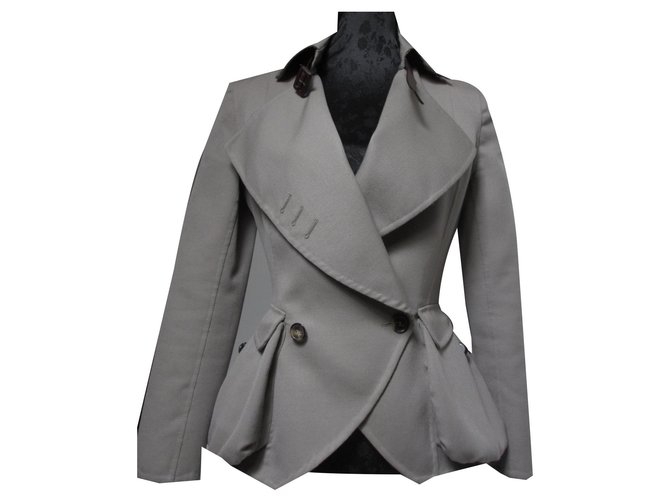 Christian Dior Dior spirit jacket "Tailleur bar" Khaki Wool  ref.144359