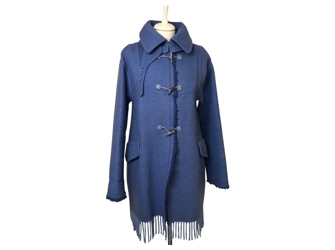 Ermanno Scervino Relaxed-fit wool coat Blue  ref.144379
