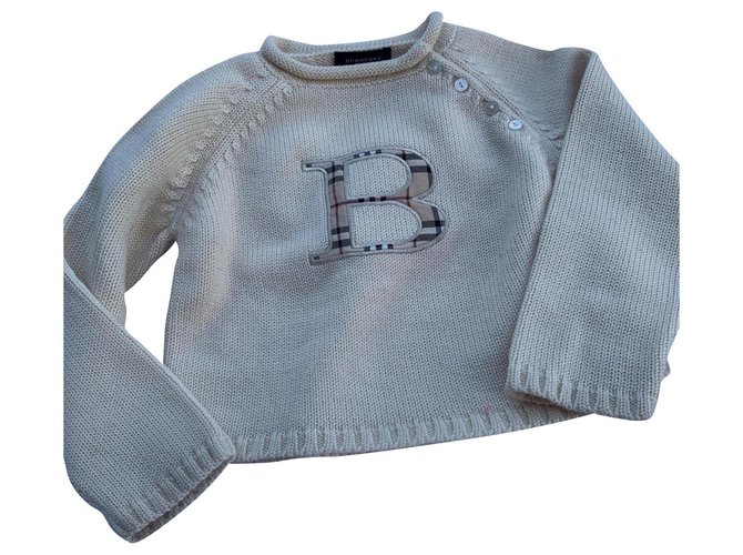 Burberry sweater Eggshell Wool  ref.144414