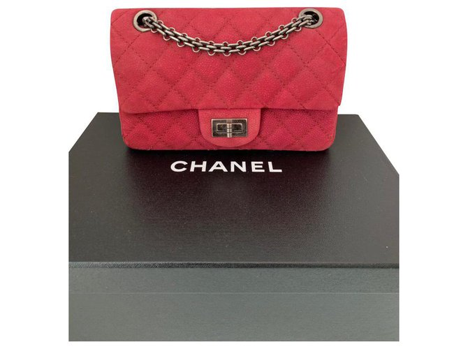 Chanel 2.55 Rosa Couro  ref.144416