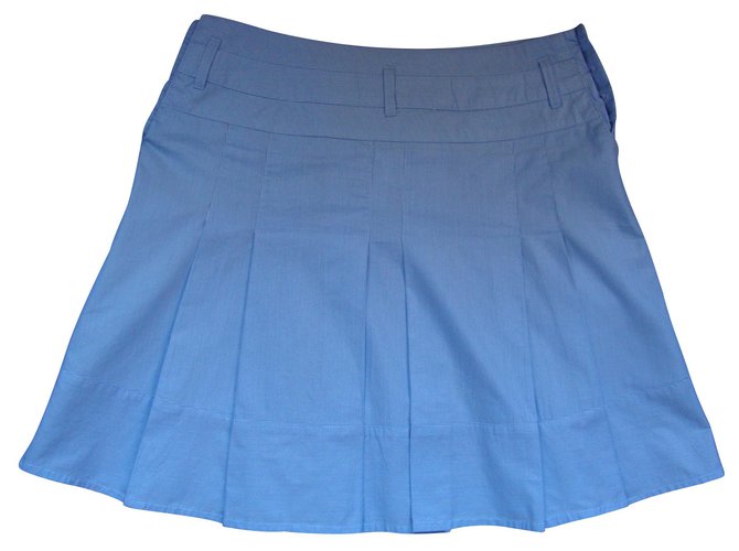 Autre Marque Skirts Light blue Cotton  ref.144420