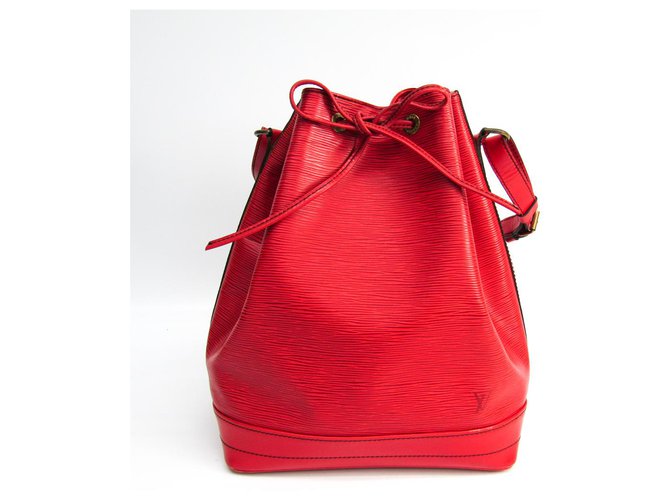 Louis Vuitton Red Epi Noe Rot Leder  ref.144460