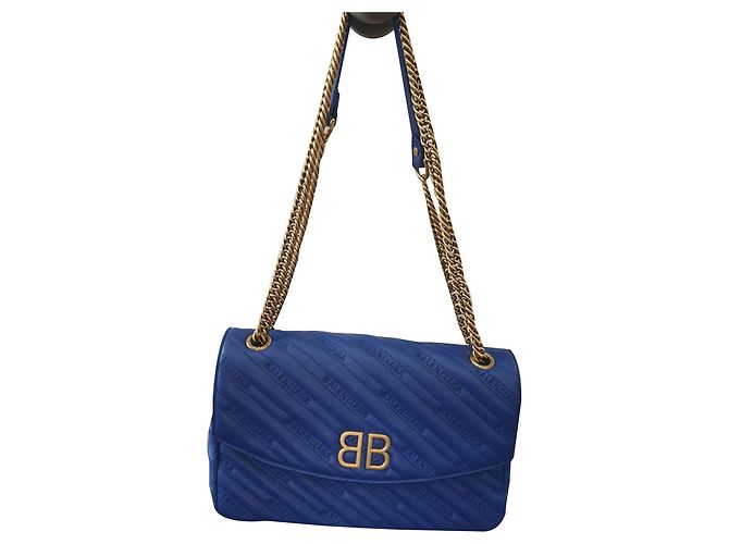 BB Chain Balenciaga BB Kette Medium in blau - Neu