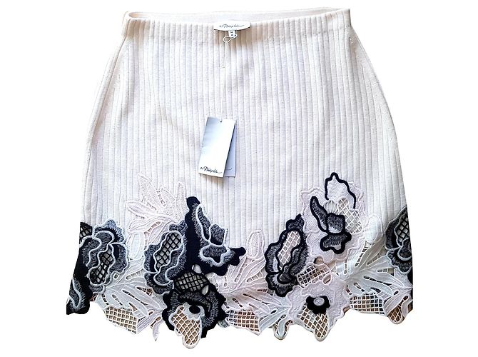 3.1 Phillip Lim Spitzenrock Weiß