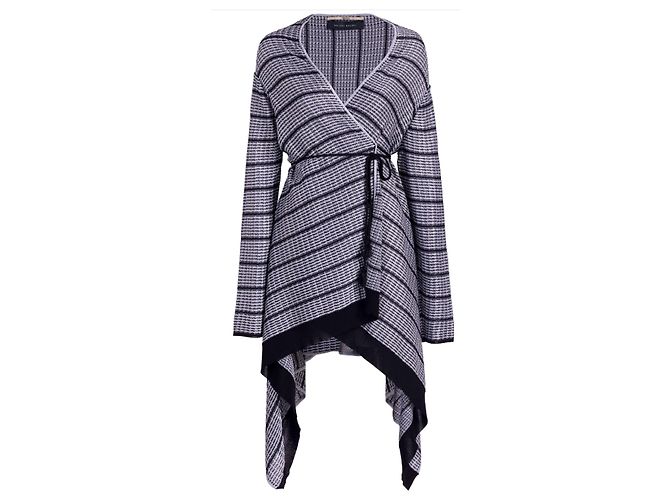 Roland Mouret Doncaster Strickjacke Schwarz Silber
