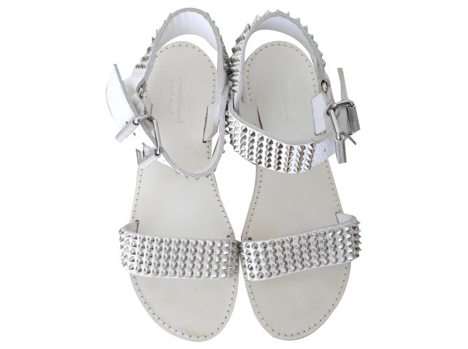 Zadig & Voltaire studded white sandals Leather  ref.144533