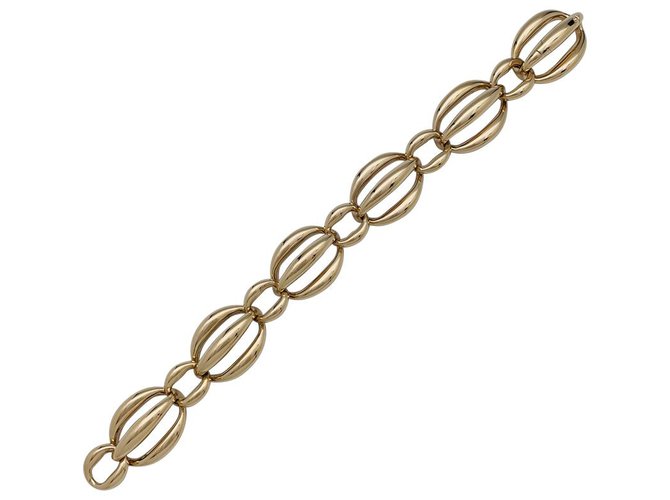 inconnue Fancy mesh bracelet in yellow gold.  ref.144552