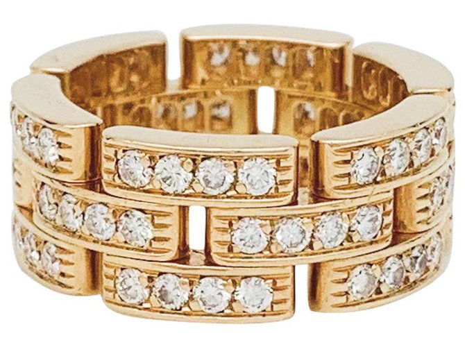 Anel Cartier "Maillon Panthère" ouro amarelo, diamantes.  ref.144555