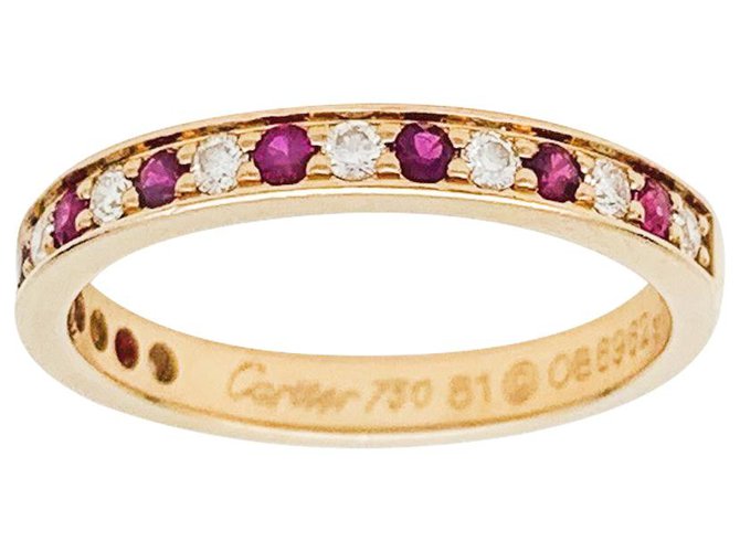 Cartier Alliance in yellow gold, rubies and diamonds.  ref.144557