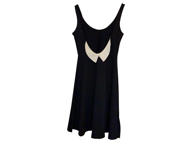 Chanel Dresses Black White Acetate  ref.144580