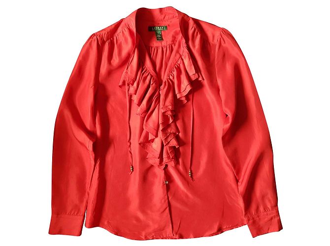 Ralph Lauren Seidenhemd Rot