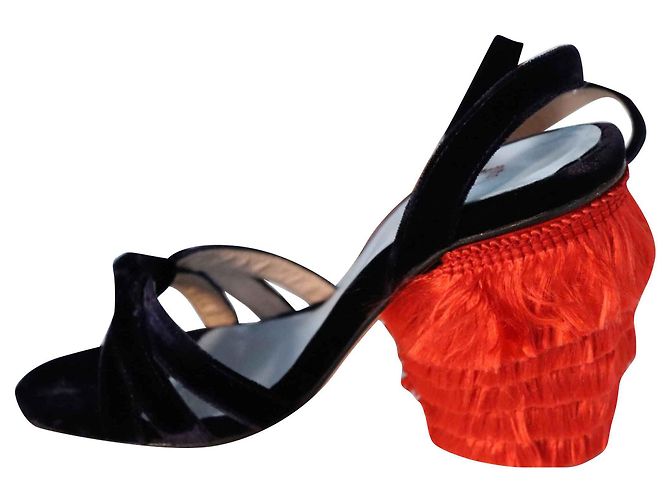 Autre Marque Sandali MR BY MAN REPELLER Blu in Tessuto