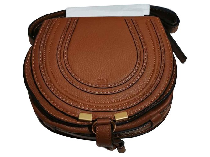 Chloé Mini Marcie Brown Leather  ref.144668