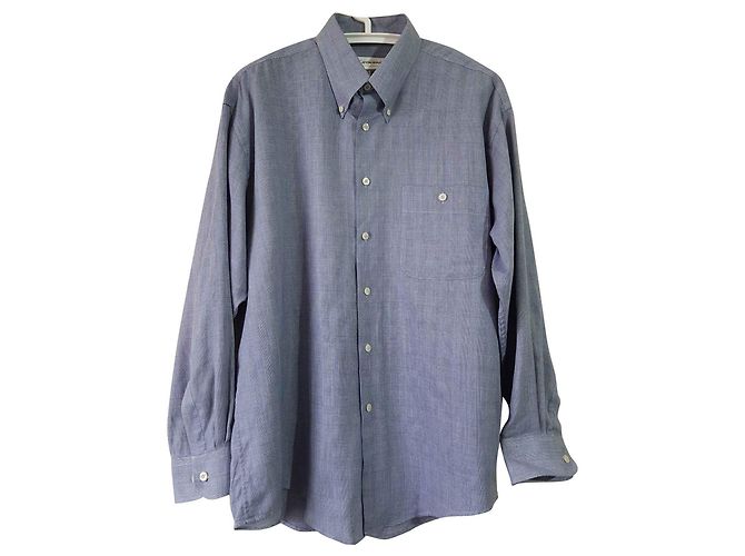 Camicia blu Yves Saint Laurent in cotone