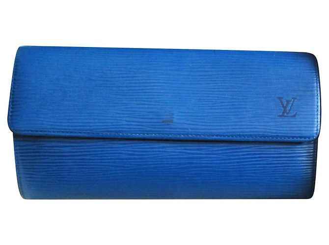 Louis Vuitton SARAH,Couro epi azul.