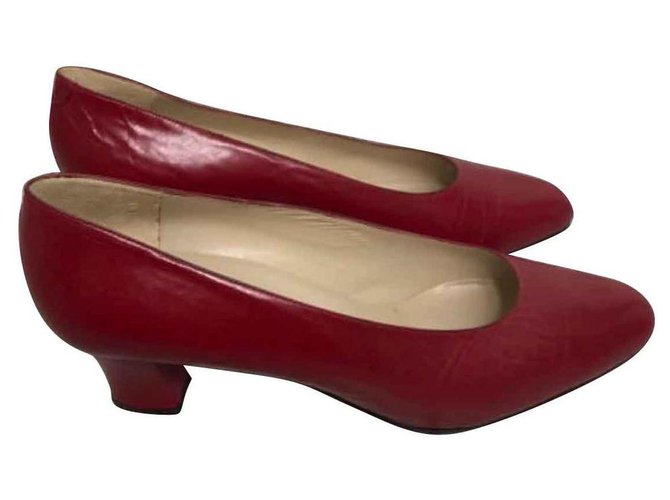 Minelli Heels Red Leather  ref.144706