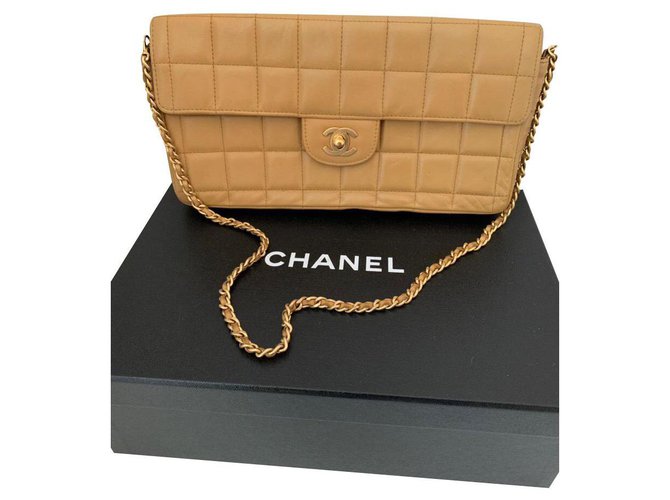 Chanel Beige Leather  ref.144756