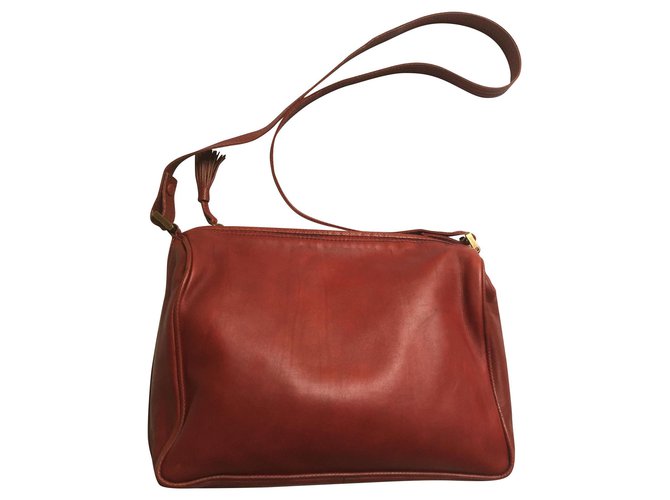 Bottega Veneta Soft leather shoulder strap Dark red  ref.144767