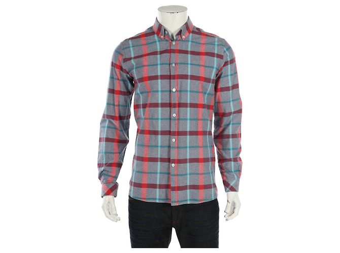 Camisa de algodão com padrão tartan Samsoe & Samsoe M Multicor