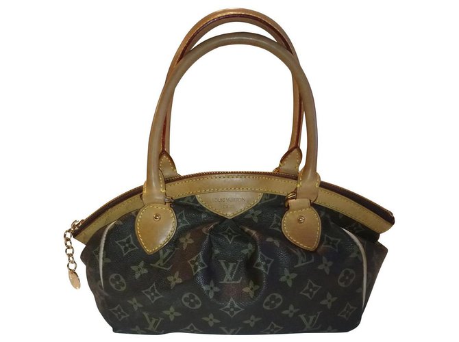 Tivoli Louis Vuitton handbag Dark brown Leather  ref.144783