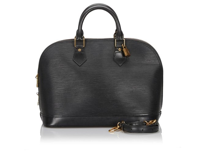 Louis Vuitton Black Epi Alma PM Leather  ref.144838