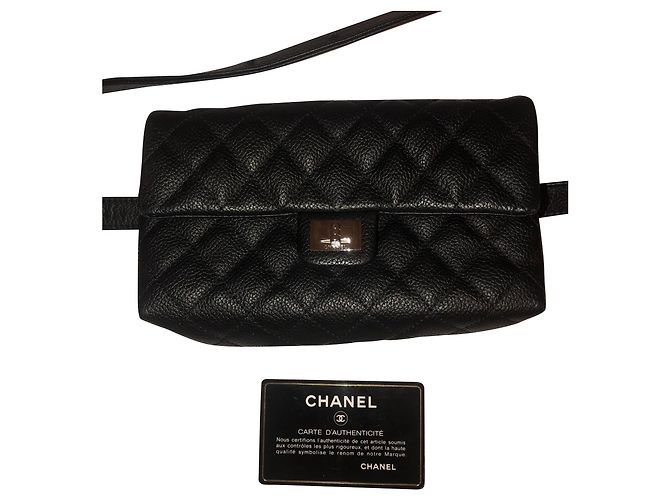 Chanel Uniform Clutch Schwarz