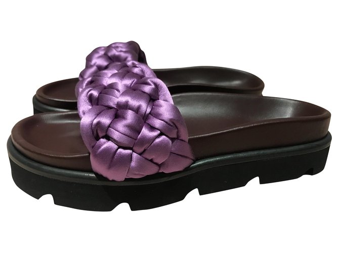 Mulberry Braid detail slides Purple Leather  ref.144907