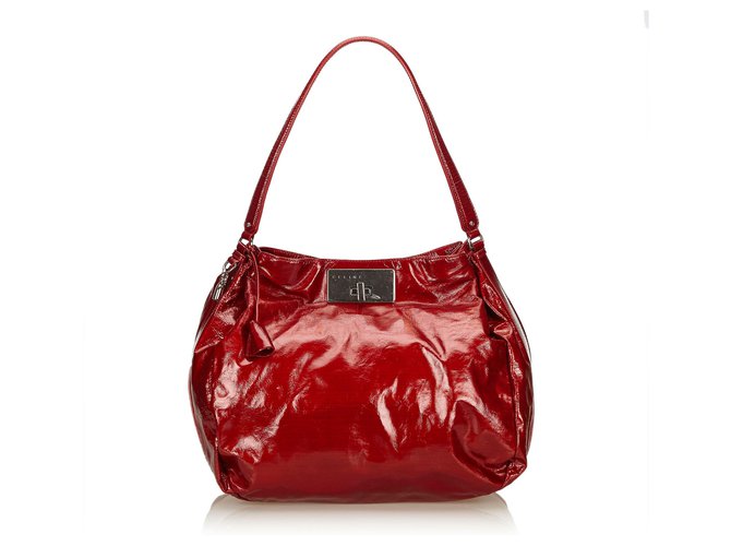 Céline Celine Red Patent Leather Shoulder B  ref.144979