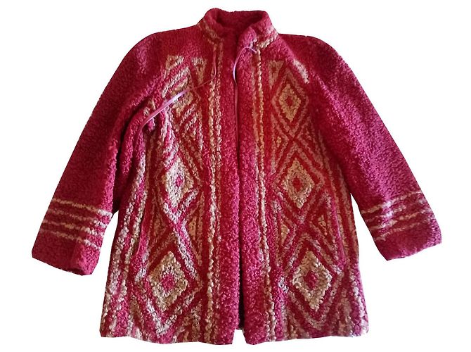 Christian Dior vintage astrakhan jacket Red