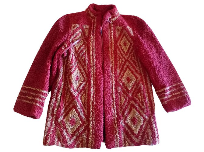 Christian Dior vintage astrakhan jacket Red Fur  ref.145059