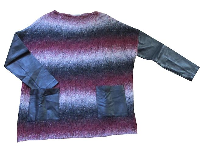 Suéter Eleven Paris Texas de mohair granate S Burdeos
