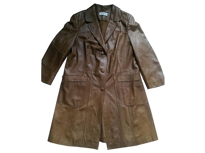 Autre Marque Elegance Paris Lammlederjacke Camel
