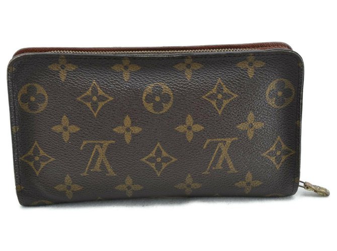 Louis Vuitton Zippy Wallet Toile Marron  ref.145104
