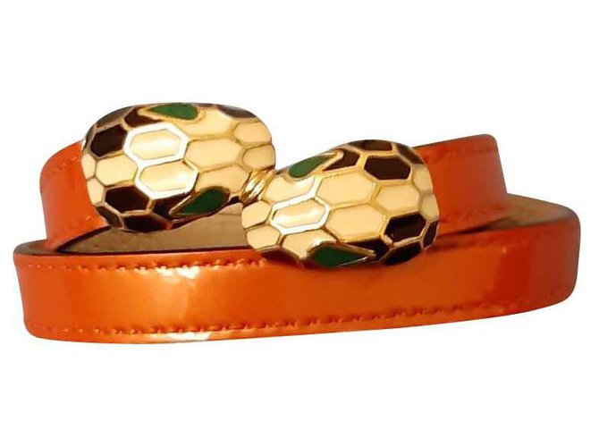 Bulgari Bracelets Cuir Orange  ref.145130