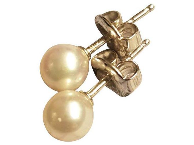 Pendientes de perlas Mikimoto Plata Oro blanco  ref.145160