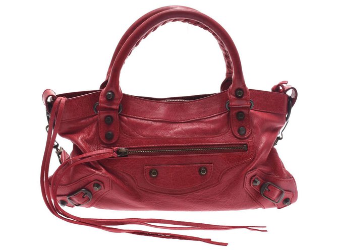 Balenciaga Vintage Handbag Vermelho Couro  ref.145189