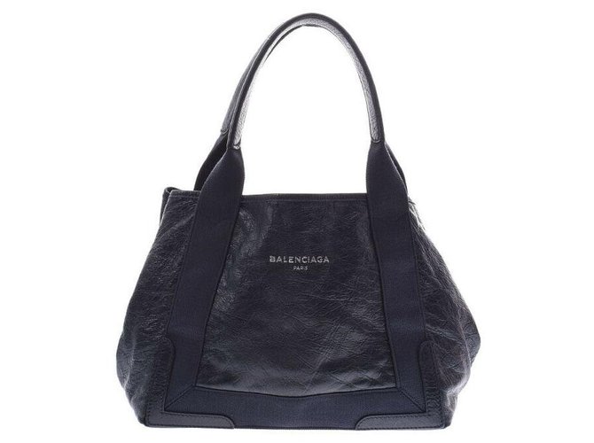 Balenciaga Cabas S Blue Leather  ref.145202