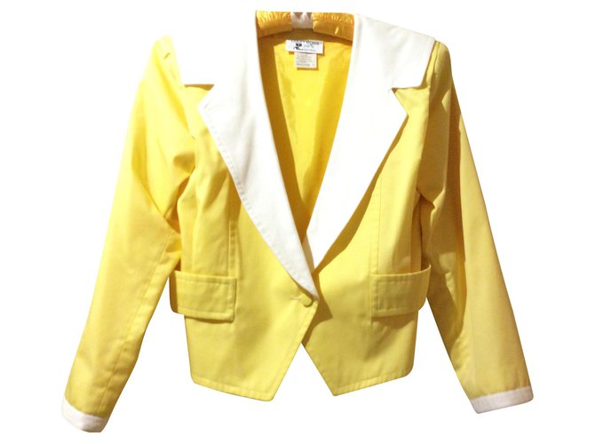 Courreges Short jacket Yellow Polyester  ref.145216