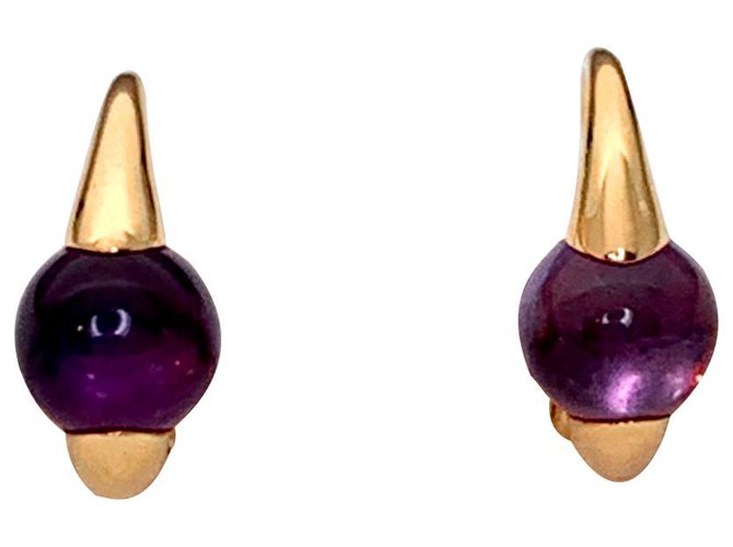 Pomellato earrings, "M'ama no M'ama", rose gold and amethysts. Pink gold  ref.145249