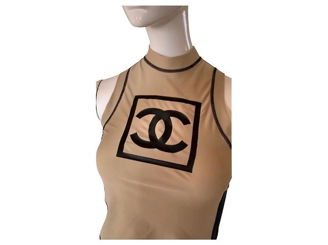 Chanel Top Beige Elastan