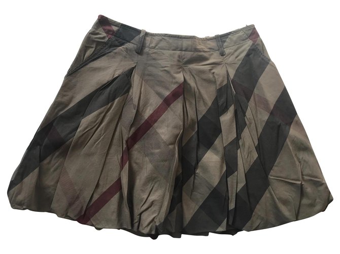 Burberry Skirts Khaki Cotton  ref.145306