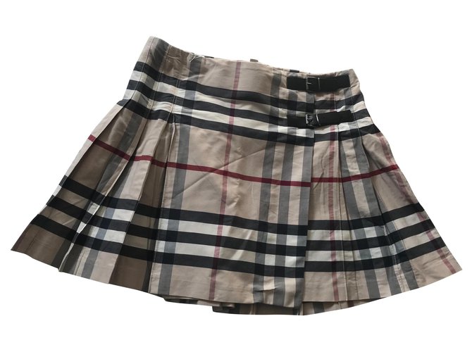 Burberry Skirts Beige Cotton  ref.145307