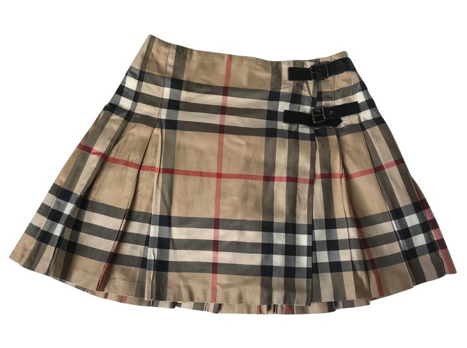 Burberry Skirts Beige Cotton  ref.145308