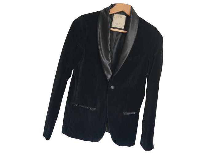 Zara Boy Coats Outerwear Black Velvet  ref.145309